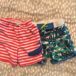 Mini Boden swim trunks. Size 6-7.